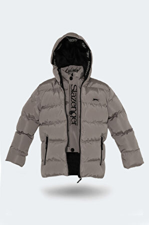 Slazenger NEONS IN Unisex Çocuk Mont &amp; Kaban Taş Gri