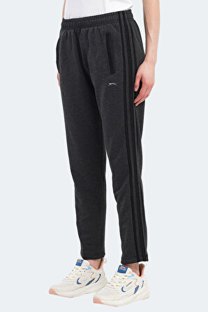 Slazenger RELEASE IN Kadın Fermuar Cepli Koyu Gri Eşofman Altı