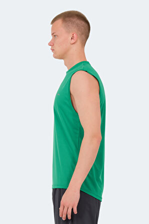 Slazenger RAJYA Erkek Kolsuz Yeşil Tişört