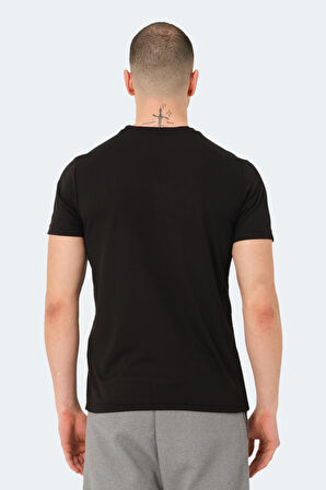 Slazenger READ IN Erkek  Siyah Tişört