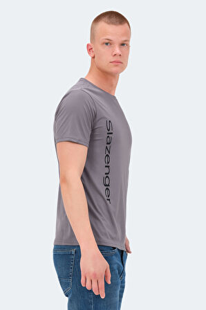 Slazenger NEKANE IN Erkek Tişört Koyu Gri