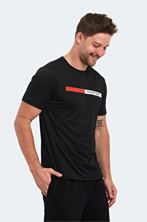 Slazenger NELS IN Erkek Tişört Siyah