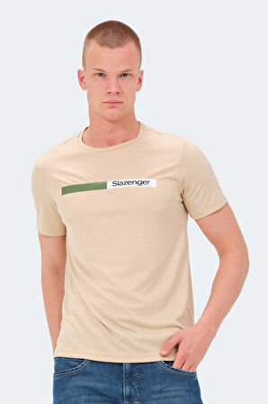 Slazenger NELS IN Erkek  Bej Tişört