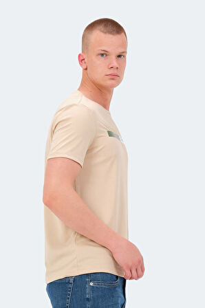 Slazenger NELS IN Erkek  Bej Tişört
