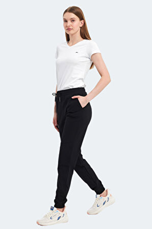 Slazenger NAOKO Kadın Cepli Siyah Eşofman Altı