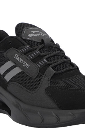 Slazenger MAKEDA IN Erkek  Siyah / Siyah Koşu & Yürüyüş Spor Ayakkabısı