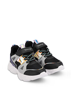 Slazenger NELSON Kız Çocuk Sneaker Ayakkabı Siyah / Mor