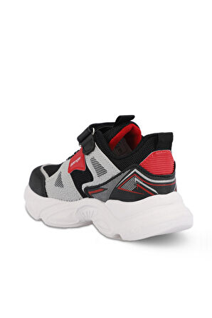 Slazenger NELSON Unisex Çocuk Sneaker Ayakkabı Siyah / Kırmızı