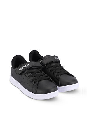 Slazenger PIANO I Çocuk Cırt Cırtlı Siyah / Beyaz Günlük Spor Ayakkabısı