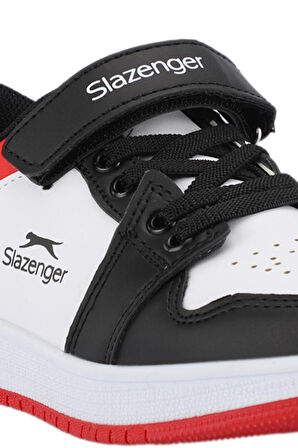 Slazenger PRINCE I Çocuk Cırt Cırtlı Beyaz / Siyah / Kırmızı Günlük Spor Ayakkabısı