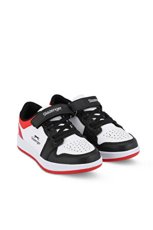 Slazenger PRINCE I Çocuk Cırt Cırtlı Beyaz / Siyah / Kırmızı Günlük Spor Ayakkabısı