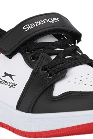 Slazenger PRINCE I Çocuk Cırt Cırtlı Beyaz / Siyah / Kırmızı Günlük Spor Ayakkabısı