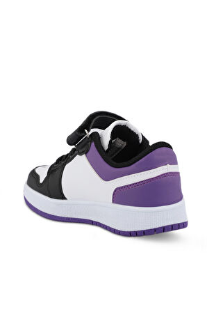 Slazenger PRINCE I Çocuk Cırt Cırtlı Beyaz / Mor Günlük Spor Ayakkabısı