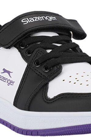 Slazenger PRINCE I Çocuk Cırt Cırtlı Beyaz / Mor Günlük Spor Ayakkabısı
