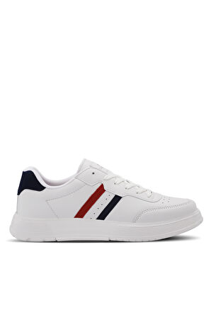 Slazenger ZIPPER I Erkek Sneaker Ayakkabı Beyaz / Lacivert / Kırmızı