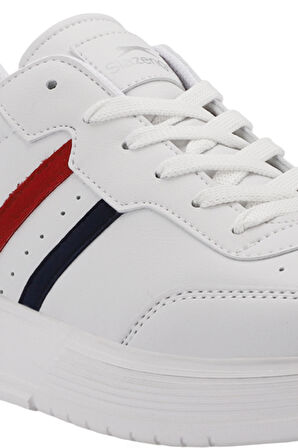 Slazenger ZIPPER I Erkek Sneaker Ayakkabı Beyaz / Lacivert / Kırmızı