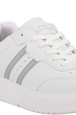 Slazenger ZIPPER I Erkek  Beyaz / Gri Günlük Spor Ayakkabısı