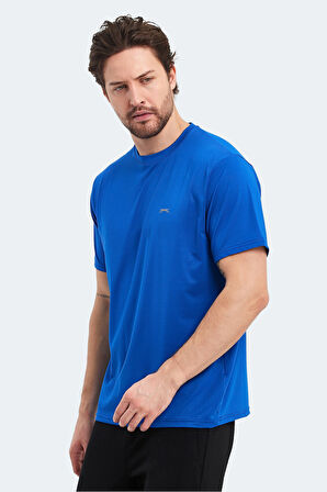 Slazenger OSWIN IN Erkek  Saks Mavi Tişört