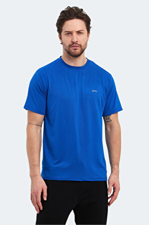 Slazenger OSWIN IN Erkek  Saks Mavi Tişört