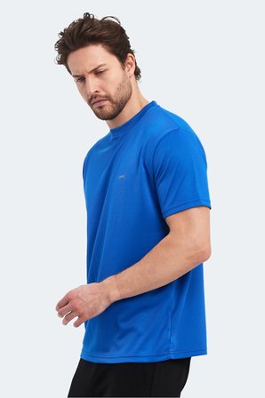 Slazenger OTAR I Erkek  Saks Mavi Tişört