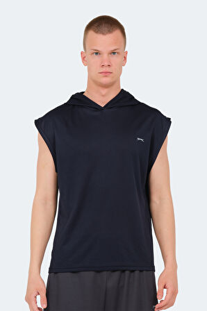 Slazenger ONDINA IN Erkek Kolsuz Lacivert Tişört