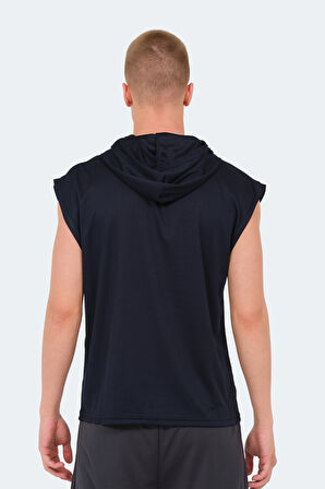 Slazenger ONDINA IN Erkek Kolsuz Lacivert Tişört