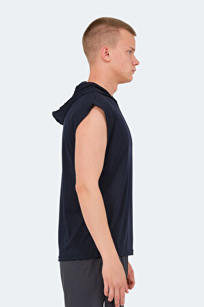 Slazenger ONDINA IN Erkek Kolsuz Lacivert Tişört