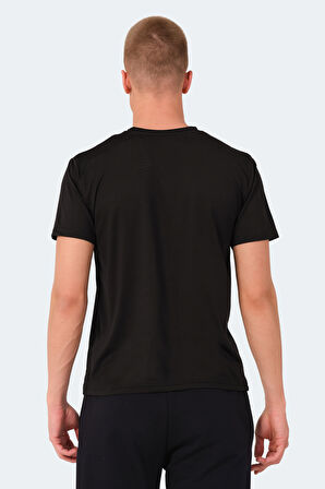 Slazenger KALLIAS Erkek Cepli V Yakan Siyah Tişört