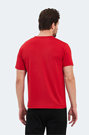 Slazenger KATRIINA Erkek V Yaka Kırmızı Tişört