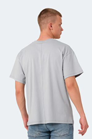 Slazenger KULANA Oversize Erkek Oversıze Gri Tişört