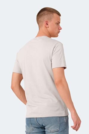 Slazenger VEERA IN Erkek Baskılı Taş Gri Tişört