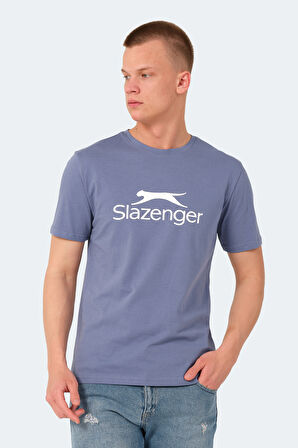Slazenger VEERA IN Erkek Baskılı Mavi Tişört