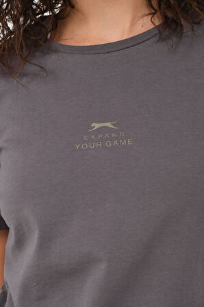 Slazenger VIRAJ Kadın  Koyu Gri Tişört