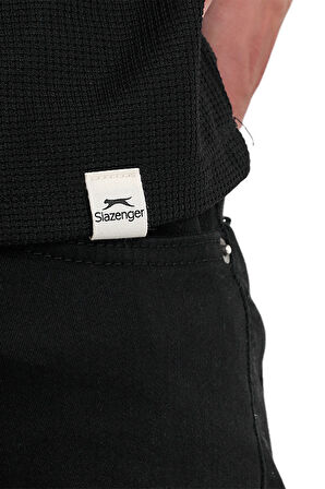 Slazenger VELVEL Erkek  Siyah Tişört
