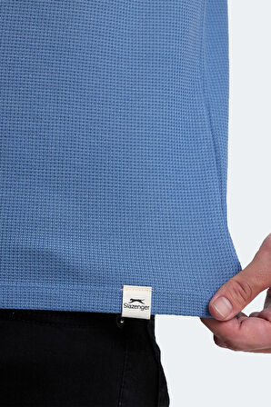 Slazenger VELVEL Erkek  Mavi Tişört