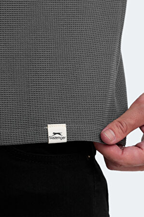 Slazenger VELVEL Erkek  Koyu Gri Tişört