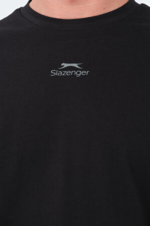 Slazenger VISION Erkek Oversıze Siyah Tişört
