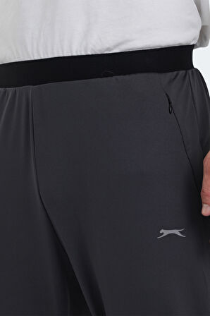 Slazenger VARY IN Erkek Fermuar Cepli Dar Paça Koyu Gri Eşofman Altı