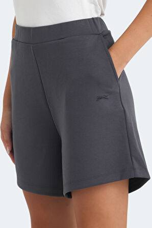 Slazenger VIDAR Kadın Cepli Koyu Gri Şort
