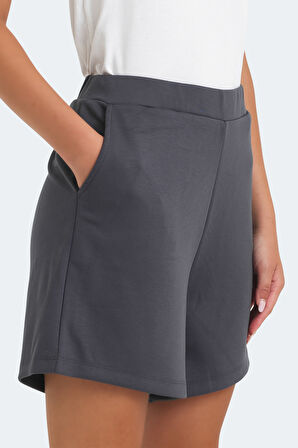 Slazenger VIDAR Kadın Cepli Koyu Gri Şort