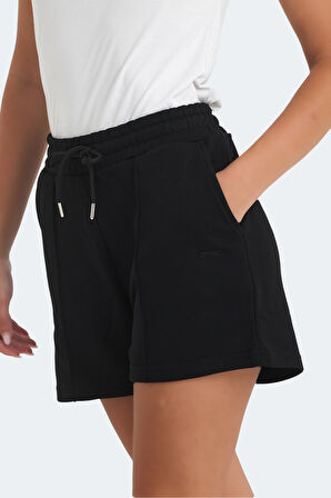 Slazenger VIXI Kadın Cepli Siyah Şort