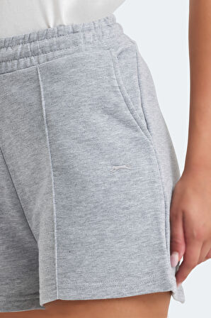 Slazenger VIXI Kadın Cepli Gri Şort