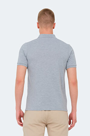 Slazenger VALE KTN Erkek Polo Yaka Gri Tişört