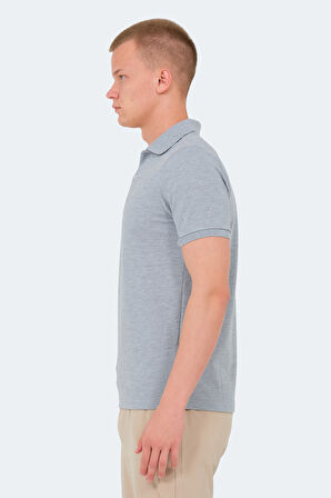 Slazenger VALE KTN Erkek Polo Yaka Gri Tişört