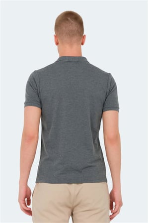 Slazenger VALE KTN Erkek Polo Yaka Antrasit Tişört