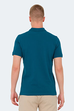 Slazenger VALE KTN Erkek Polo Yaka Petrol Tişört