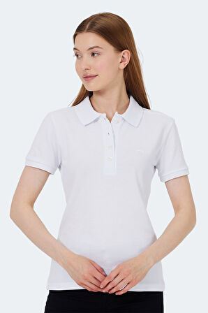 Slazenger VERA I Kadın Polo Yaka Beyaz Tişört