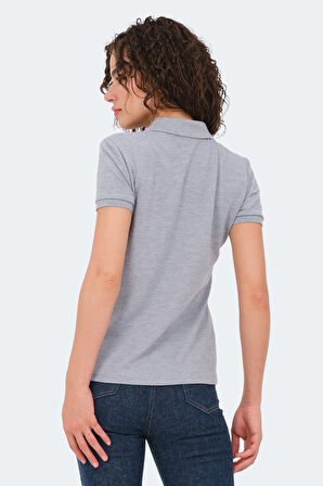 Slazenger VERA I Kadın Polo Yaka Gri Tişört