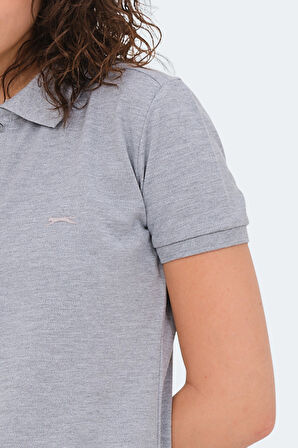 Slazenger VERA I Kadın Polo Yaka Gri Tişört