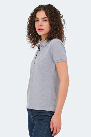 Slazenger VERA I Kadın Polo Yaka Gri Tişört
